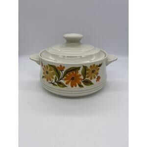 Vintage Capri Bake Serve 'N Store Stoneware Casserole Dish With Lid 10.5" MCM